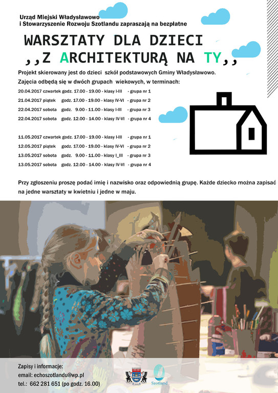 Bezpłatne warsztaty dla dzieci ze szkół podstawowych Gminy Władysławowo pt. „Z architekturą na ty”