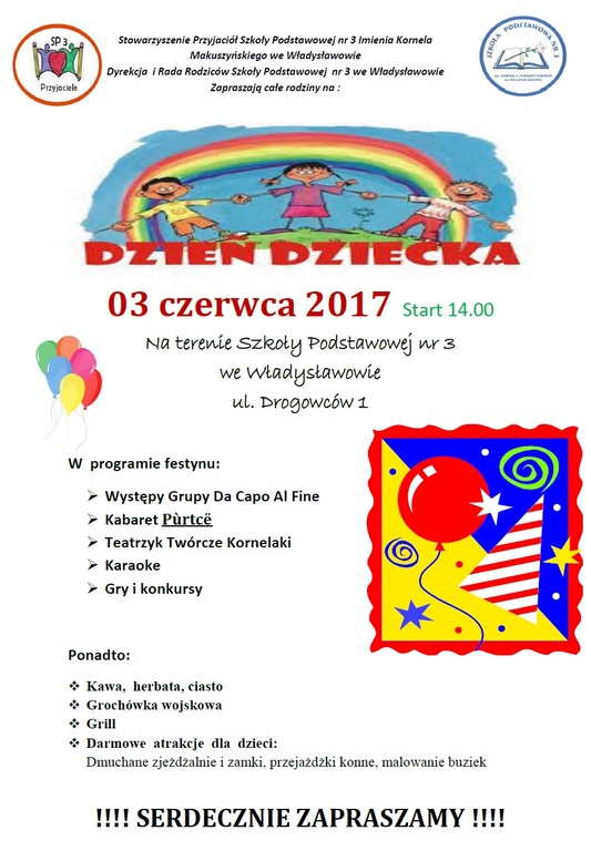 Dzień Dziecka w Szkole Podstawowej nr 3 we Władysławowie