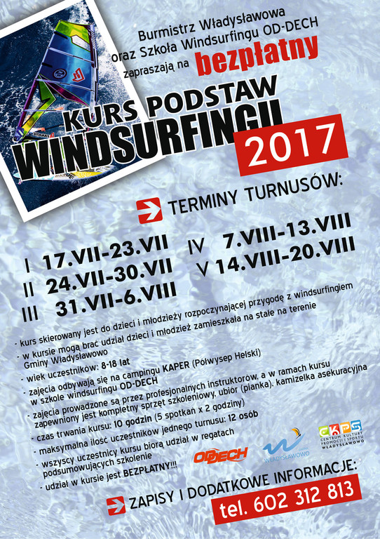 Bezpłatny kurs podstaw windsurfingu