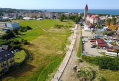 Ciąg pieszo-rowerowy Szkutników-Hallera we Władysławowie - z lotu ptaka