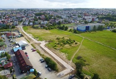 Ciąg pieszo-rowerowy Szkutników-Hallera we Władysławowie - z lotu ptaka
