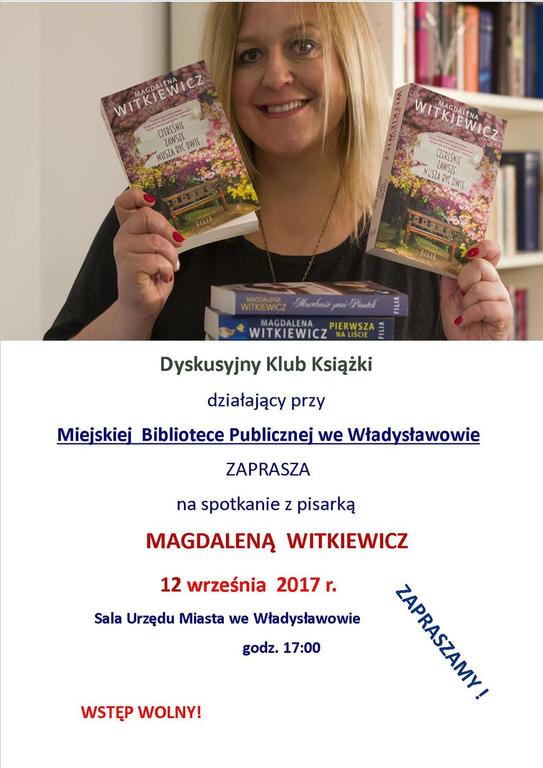 Spotkanie z pisarką Magdaleną Witkiewicz (link otworzy duże zdjęcie)