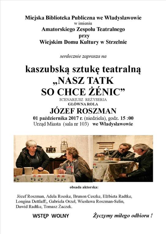 Kaszubska sztuka teatralna „Nasz tatk so chce żénic” (link otworzy duże zdjęcie)