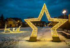 Nowe iluminacje świąteczne ozdobiły Gminę Władysławowo
