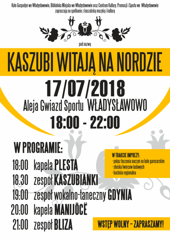 Kaszubi witają na Nordzie - Władysławowo 2018 (link otworzy duże zdjęcie)