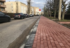 Nowy chodnik przy ulicy Abrahama we Władysławowie (26 listopada)