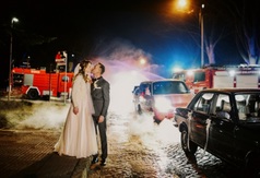 Roman Kużel i Aneta Ścibisz (fot. Amelia Kowalczyk/Ślubna FotografiaSzczescia.pl)