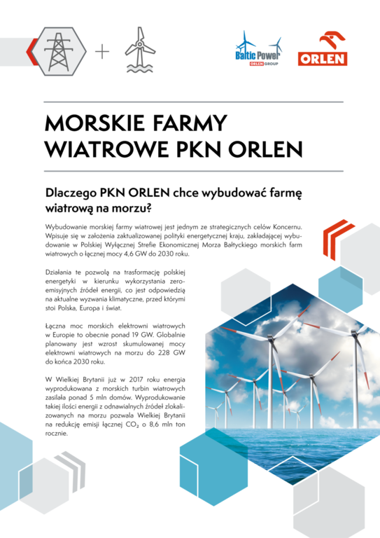 MORSKIE FARMY WIATROWE PKN ORLEN - plakat 1