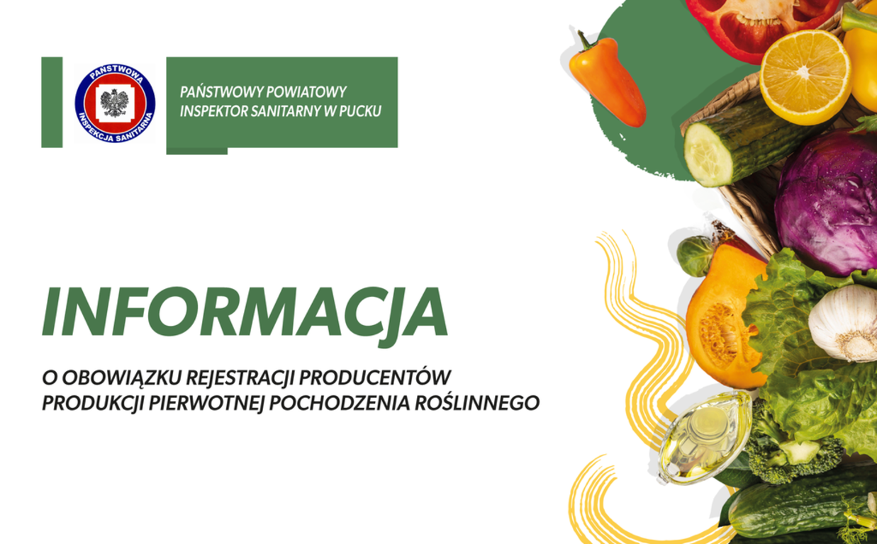 Informacja o obowiązku rejestracji producentów produkcji pierwotnej pochodzenia roślinnego