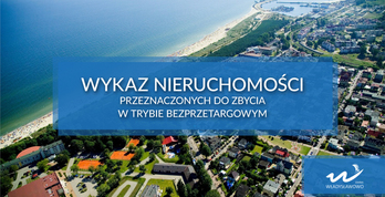 Wykaz nieruchomości przeznaczonych do zbycia w trybie bezprzetargowym - baner