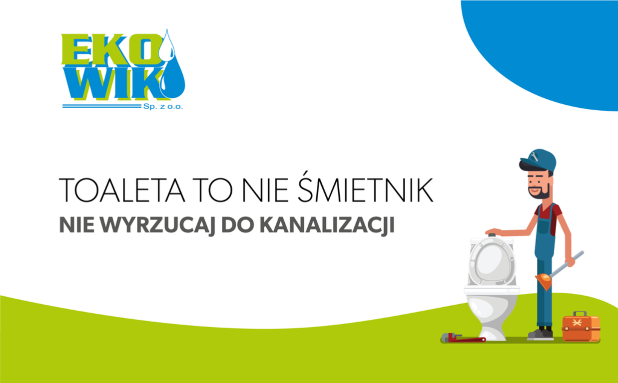 Toaleta to nie śmietnik - baner