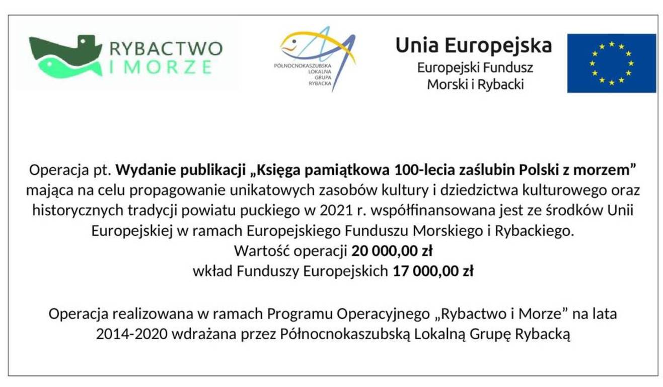 Księga pamiątkowa 100-lecia zaślubin Polski z morzem - baner