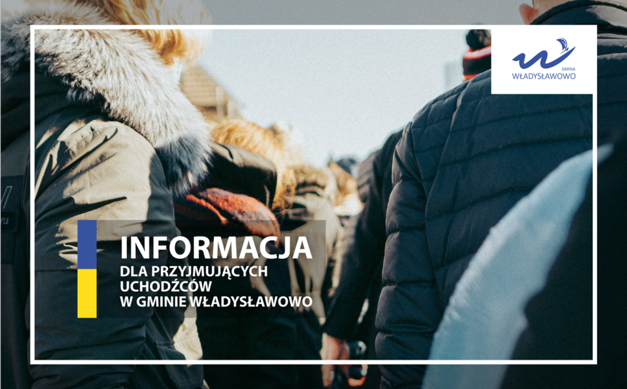 Informacja dla przyjmujących uchodźców w Gminie Władysławowo - baner