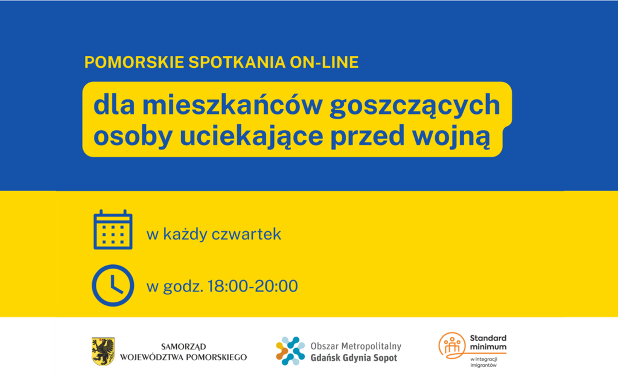 Spotkania dla mieszkańców goszczących osoby uciekające przed wojną - baner