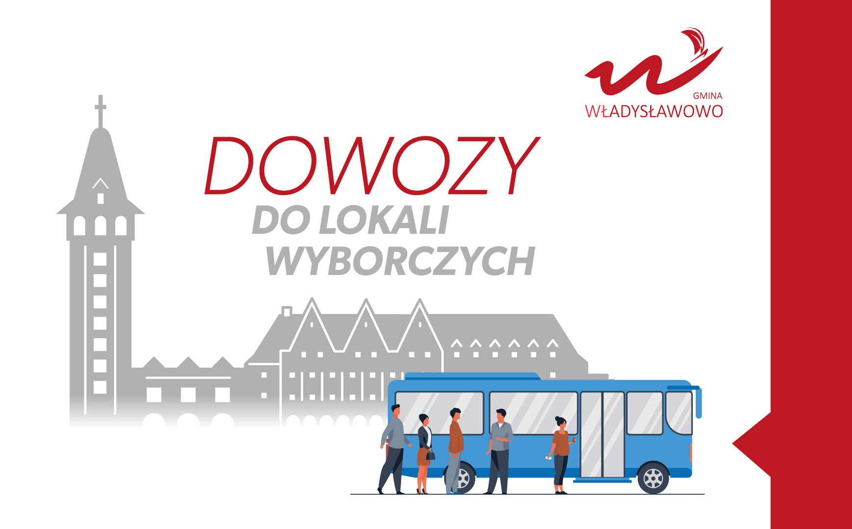 Informacja o dowozach do lokali wyborczych - baner www