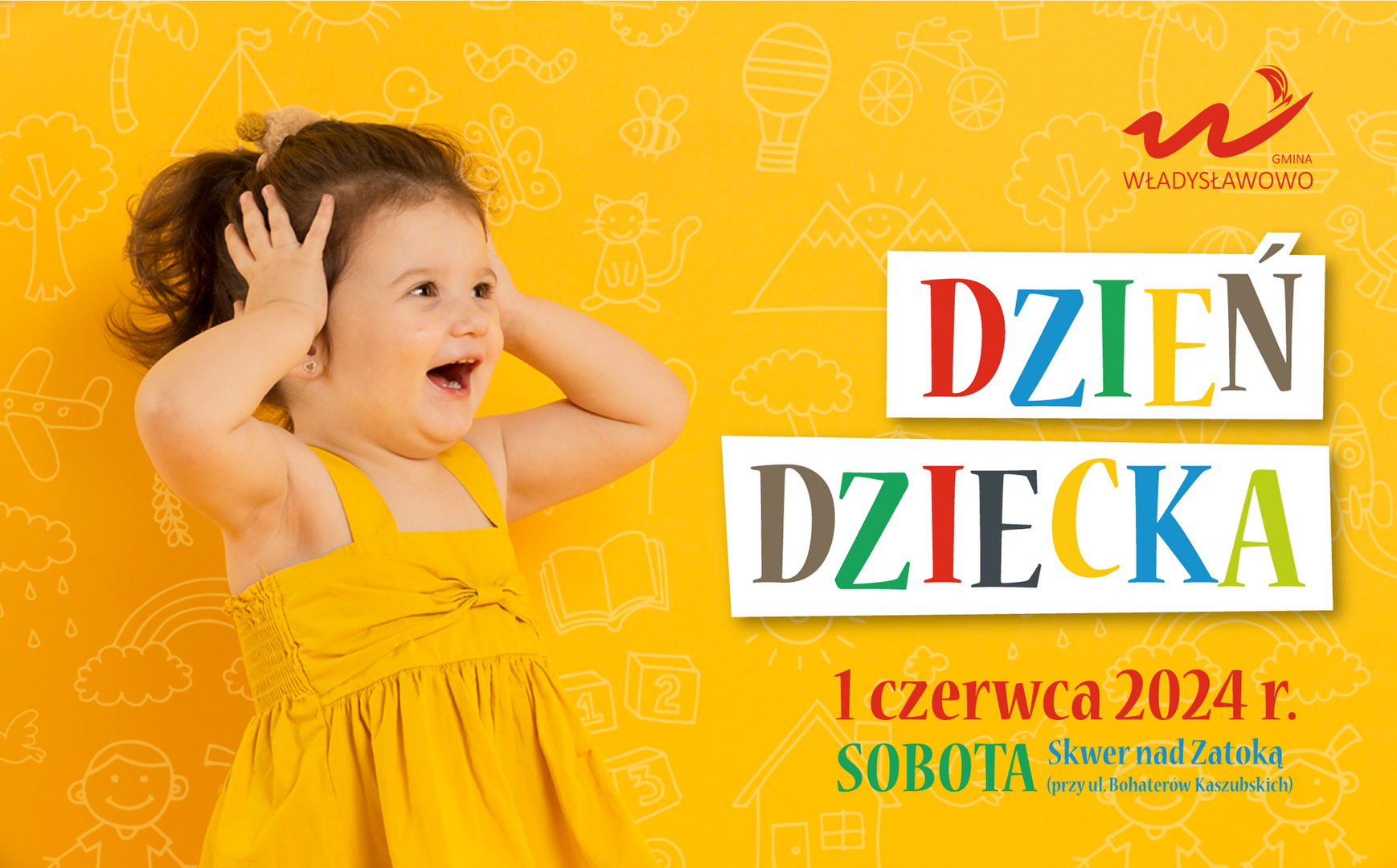 Dzień Dziecka na skwerze przy Zatoce - baner