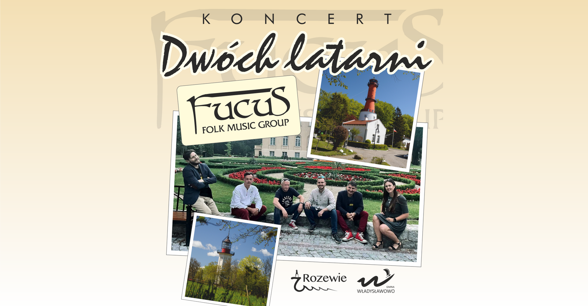 Koncert Dwóch Latarni w Rozewiu - baner