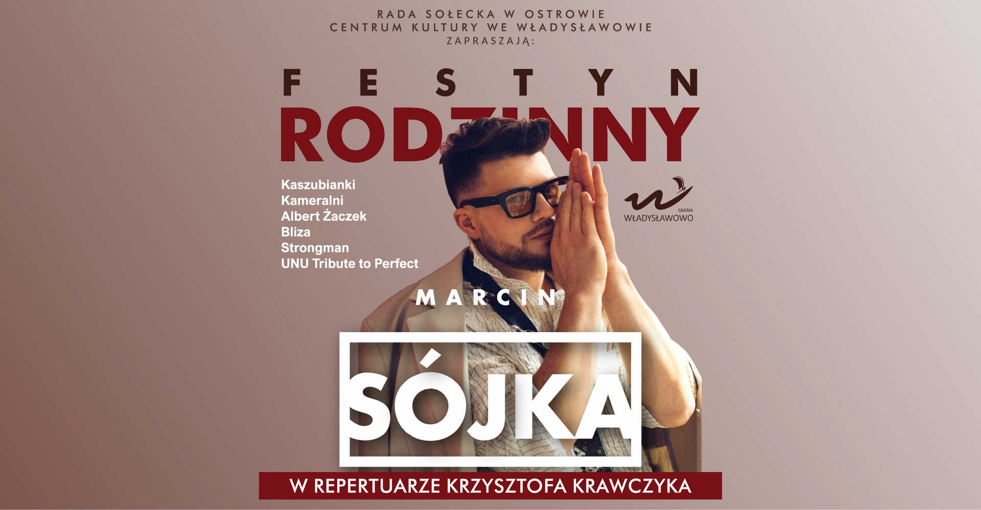 Festyn Rodzinny w Ostrowie, koncert Marcina Sójki, 2025 - baner