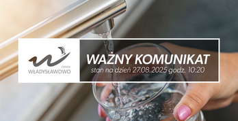 Komunikat dotyczący sytuacji braku przydatności wody do spożycia - baner