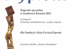 Dyplom Kamień 2015