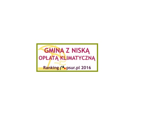 Logo konkursu Gmina z niską opłatą klimatyczną - edycja 2016