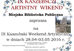 IX Kaszubski Weekend Artystyczny odbędzie się w dniach 28 kwietnia do 3 maja