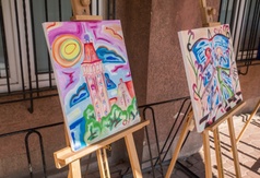 Plener malarski przed Urzędem Miejskim