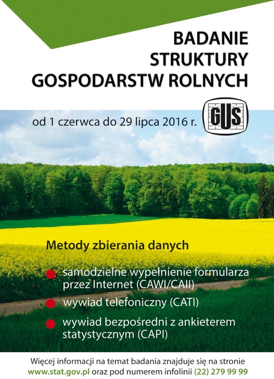 Plakat badanie GUS