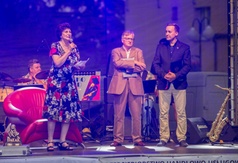 Członkini MKOl Irena Szewińska, Prezes AGS Jerzy Szczepankowski i Burmistrz Władysławowa Roman Kużel