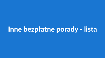 Lista jednostek nieodpłatnego poradnictwa działających na terenie powiatu szydłowieckiego