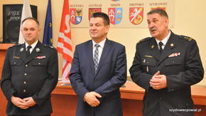 Uczestników konkursu oraz ich opiekunów powitali: Starosta Szydłowiecki Włodzimierz Górlicki, Komen