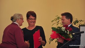nestorka rodziny Wyrwińskich - Helena, odbiera podziękowania