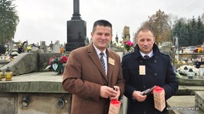 starosta Włodzimierz Górlicki i burmistrz Artur Ludew