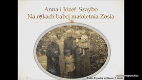 Anna i Józef Szaybo, na rękach babci małoletnia Zosia.