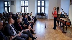 Otwarcie wystawy uświetnił koncert muzyki barokowej w wykonaniu zespołu Arte dei Suonatori.