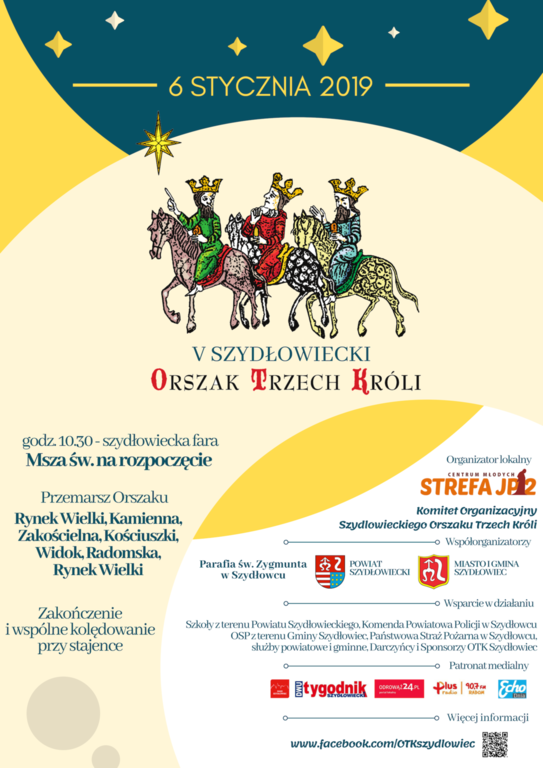 plakat z programem i trasą orszaku