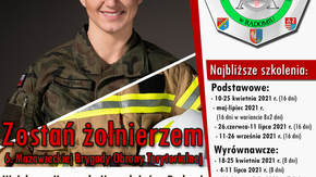plakat: Zostań żołnierzem 6. Mazowieckiej Brygady Obrony Terytorialnej