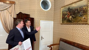 Promocja Kalendarza 2021 we wnętrzach pałacu Józefa Brandta w Orońsku
