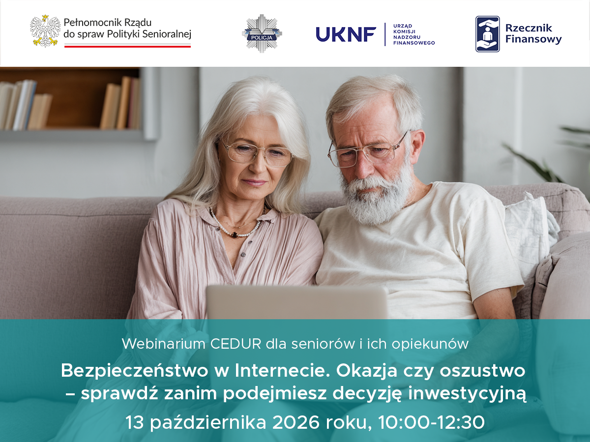 Bezpieczeństwo w internecie. Webinarium dla seniorów i opiekunów