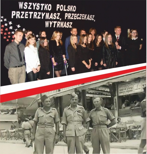 Uczniowie na uroczystości patriotycznej Dialog Pokoleń