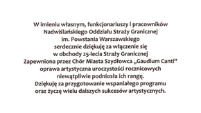 podziękowanie komendanta NwOSG