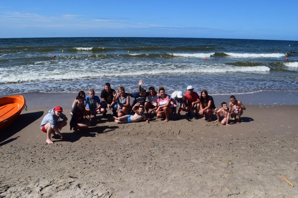 na plaży w Kołobrzegu