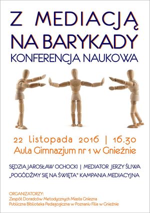 Plakat konferencji o mediacji