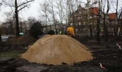 Zdjęcie prac remontowych w parku im. Kaczorowskiego w Gnieźnie (link otworzy duże zdjęcie)