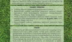 Ulotka dotycząca zbiórki odpadów zielonych