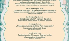 Plakat akcji bibliotecznej.