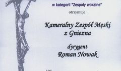 Brązowy dyplom dla grupy z Gniezna
