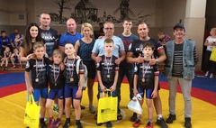 Podium młodych zawodników KS Husarz