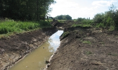 Zdjęcie budowanego zbiornika retencyjnego