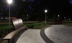 Zdjęcie parku Kościuszki wieczorem (link otworzy duże zdjęcie)